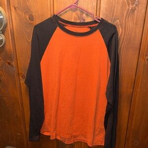 Men's US Surplus Orange and Black Long Sleeve Raglan Tee